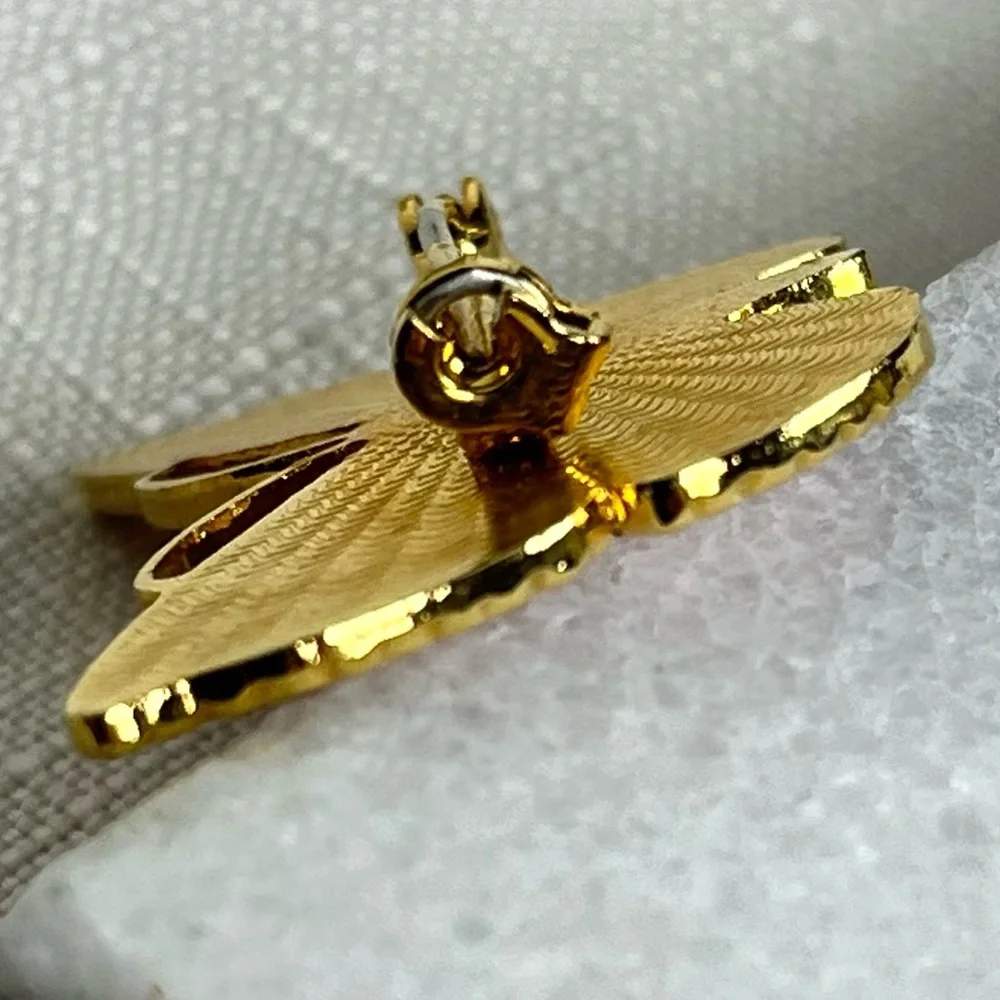 Vintage Pink Enamel Butterfly Brooch - Picture 8 of 10